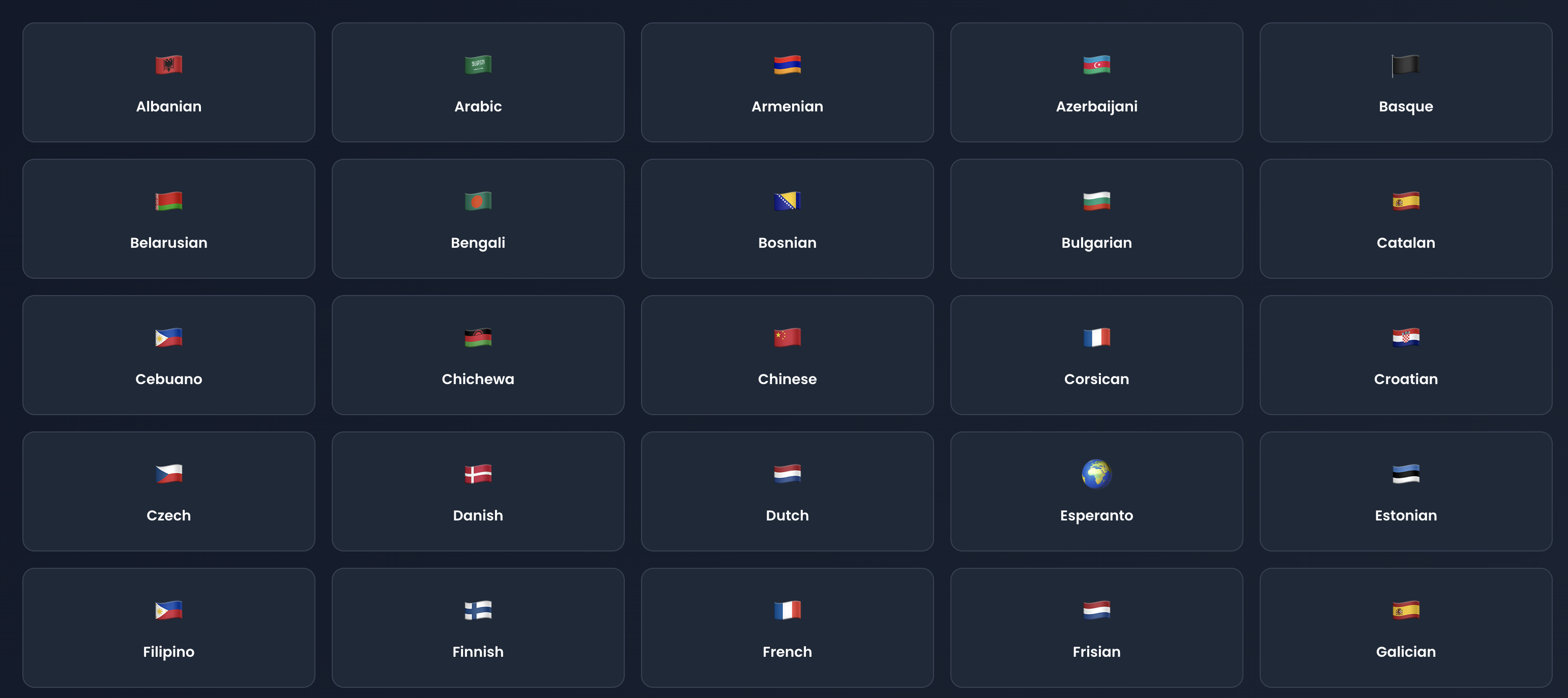Language Cards